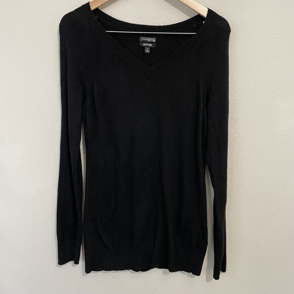 Apt. 9 Sweaters - Apt 9 Cashmere Sweater Women's M Black V Neck Pullover Soft Lightweight